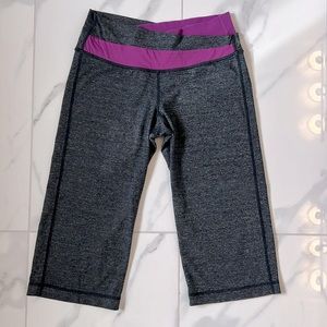 ❌CLEARANCE Lululemon Astro Static Charcoal Purple Potion Wide Leg Crop Leggings
